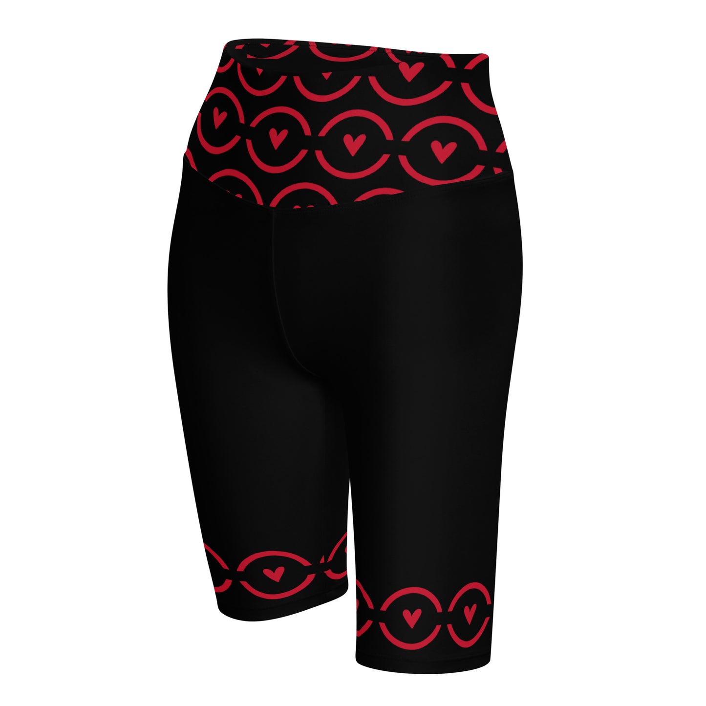 MFShift Biker Shorts - Rn'bow of Love Heart Design for Ultimate Comfort & Style