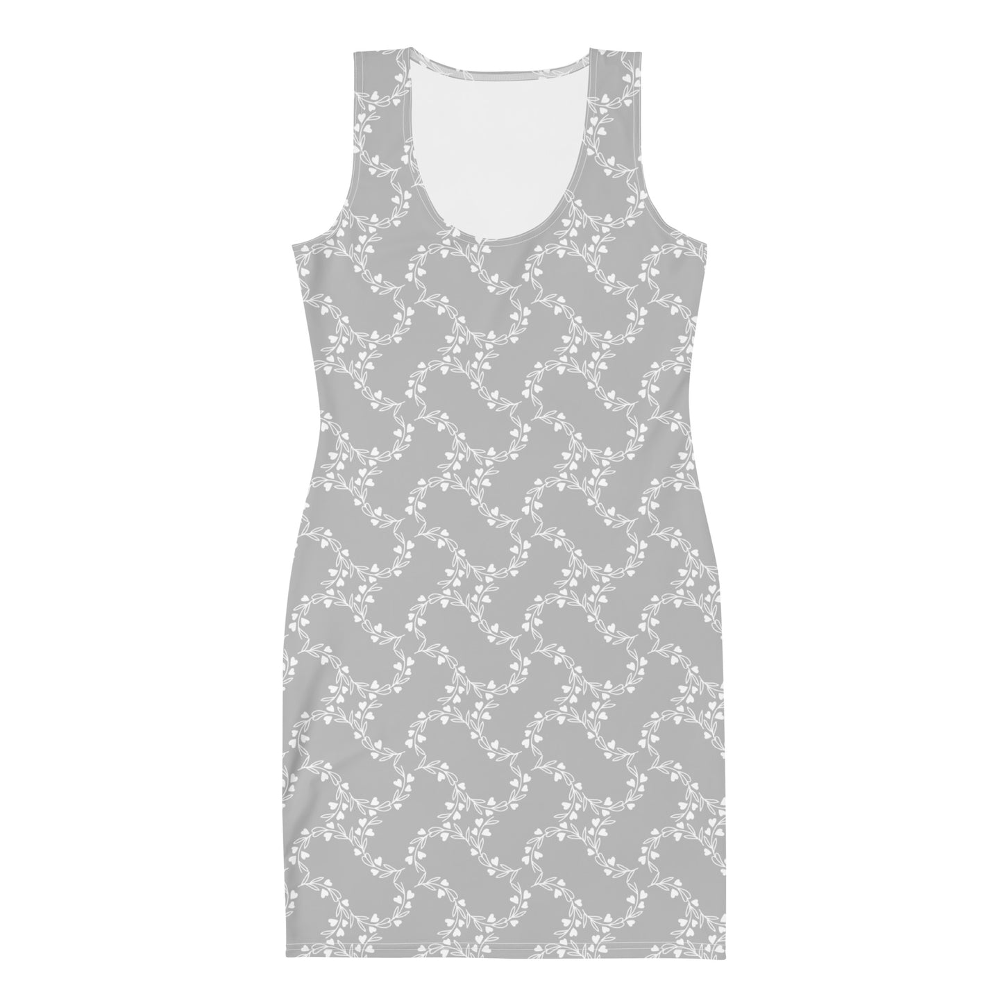 Bent Heart Branch Bodycon Dress