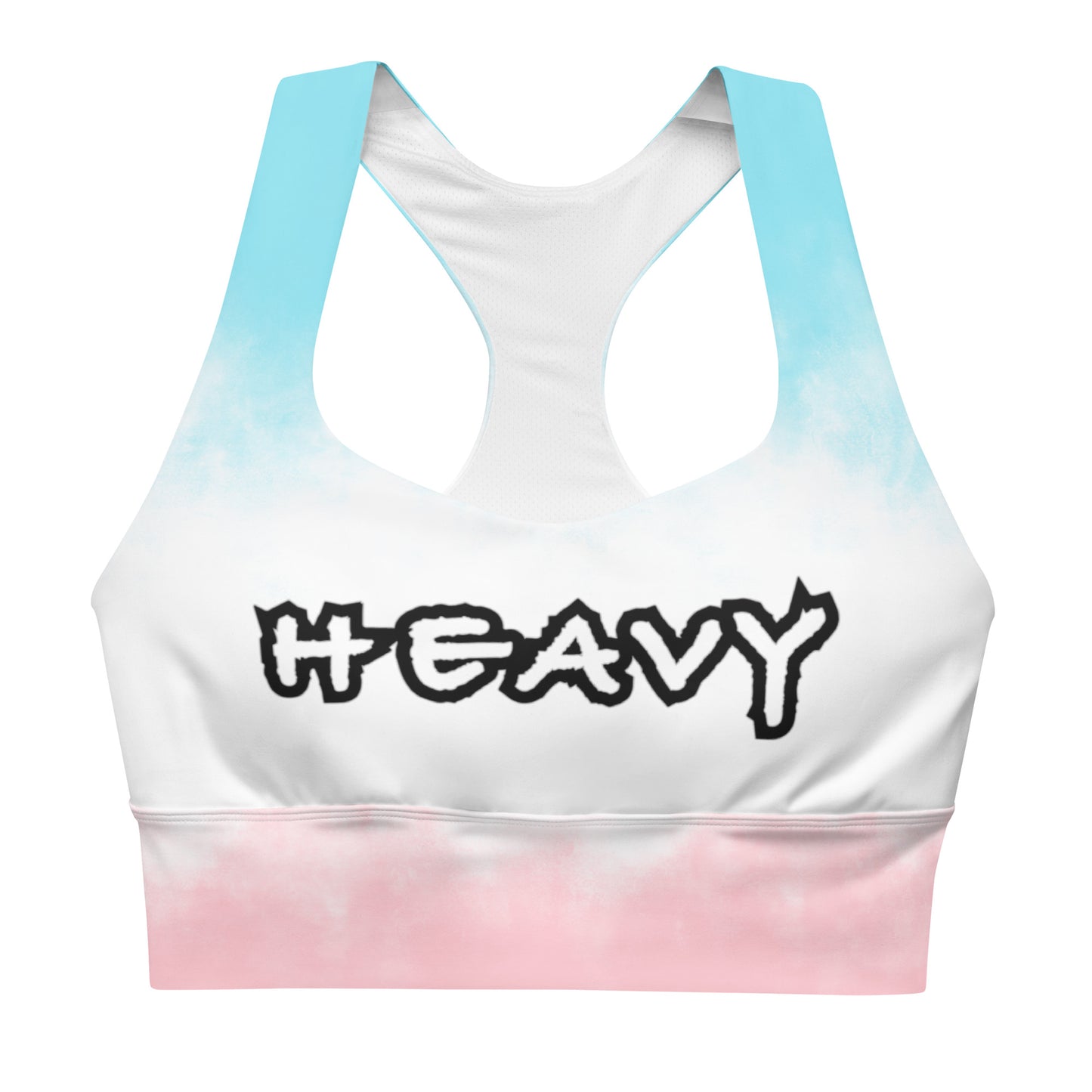MFShift Longline Sports Bra - 'HEAVY' Motivational Design