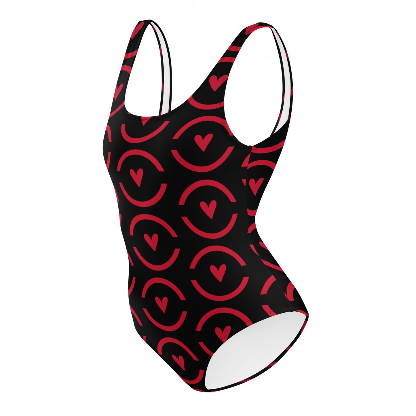 MFShift One-Piece Swimsuit - Rn'bow of Love Heart Design for All Figures