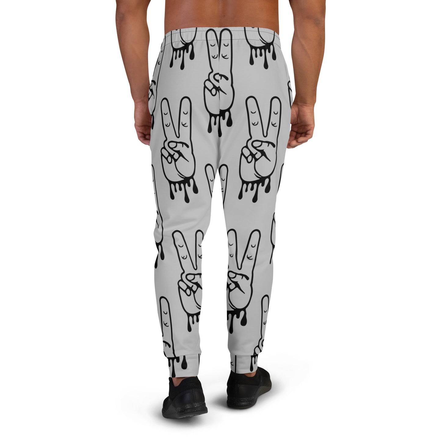 MFShift Men's Joggers - Dripping Peace Hand All-Over Print