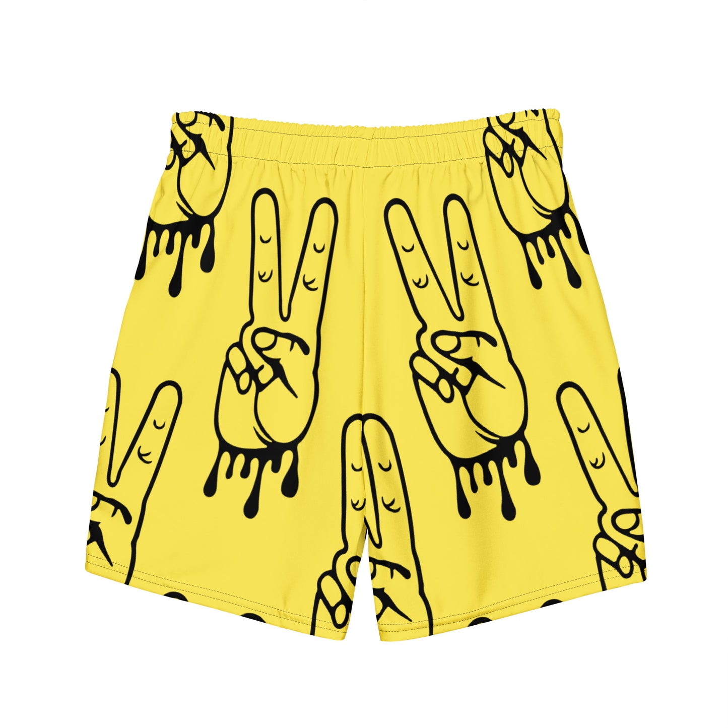 Dive into Style: MFShift Men’s Swim Trunks with Dripping Peace Sign Print
