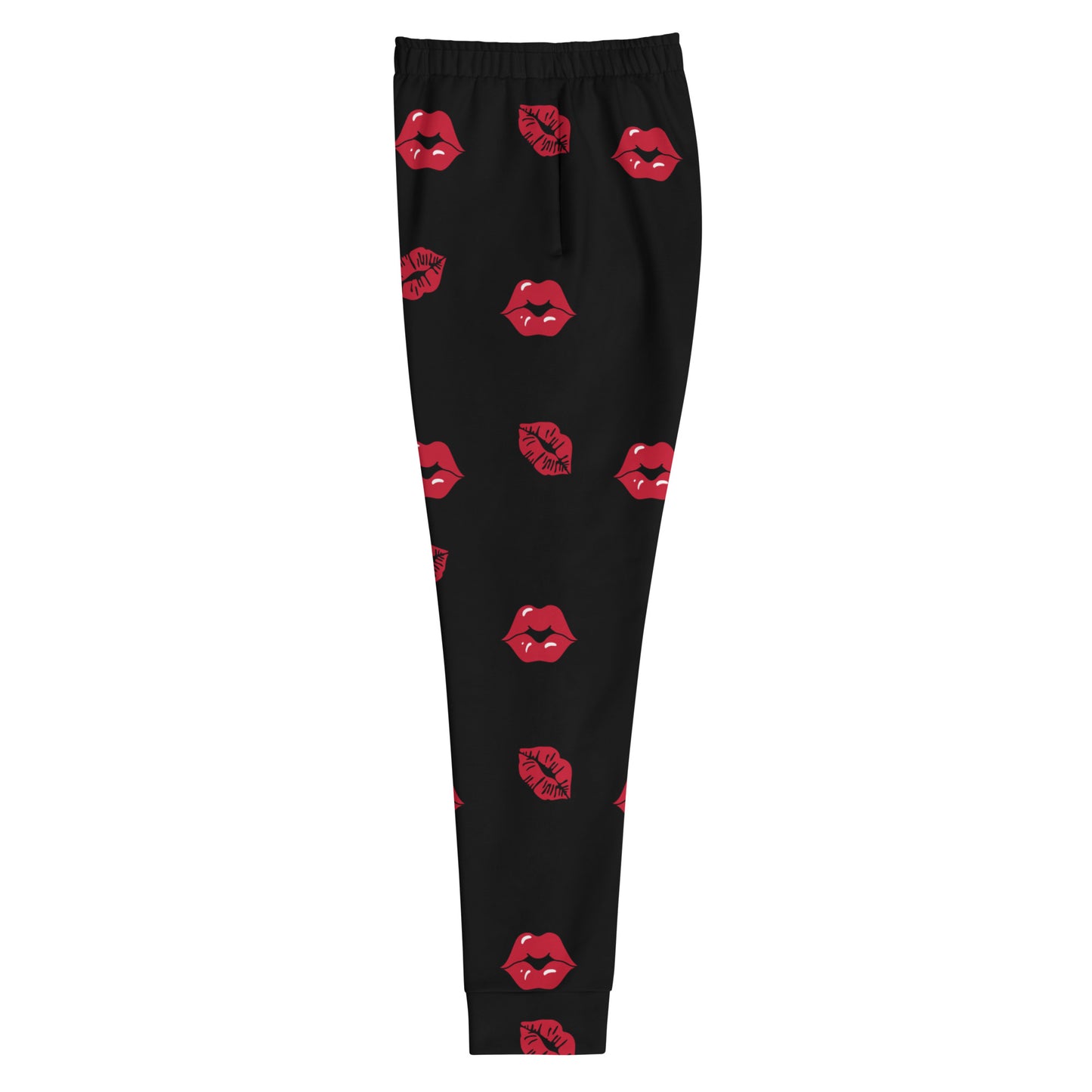MFShift Women's Kissing Lips Print Joggers: Cozy Chic with a Kiss!