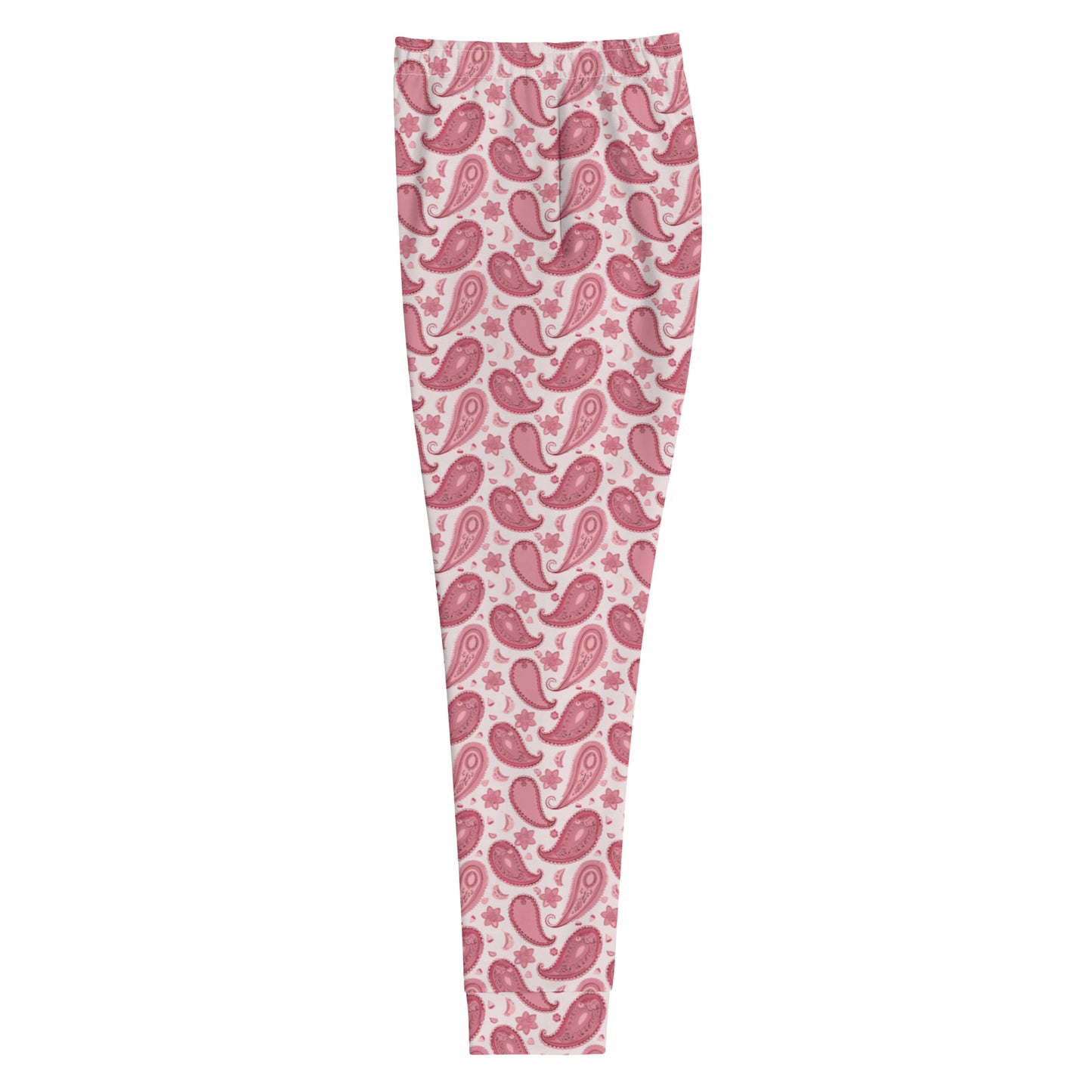 MFShift Women's Joggers - All-Over Pink Paisley Design - Soft & Sustainable Comfort