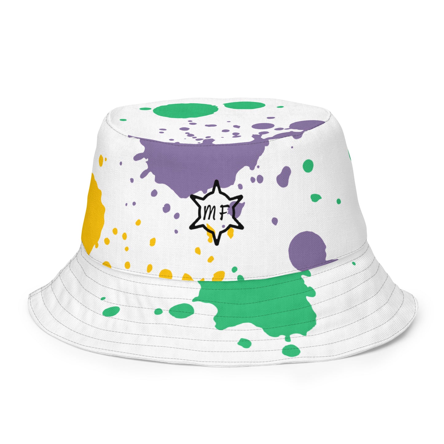 MFShift Reversible Bucket Hat - Paint Splatter & Rainbow of Love Design