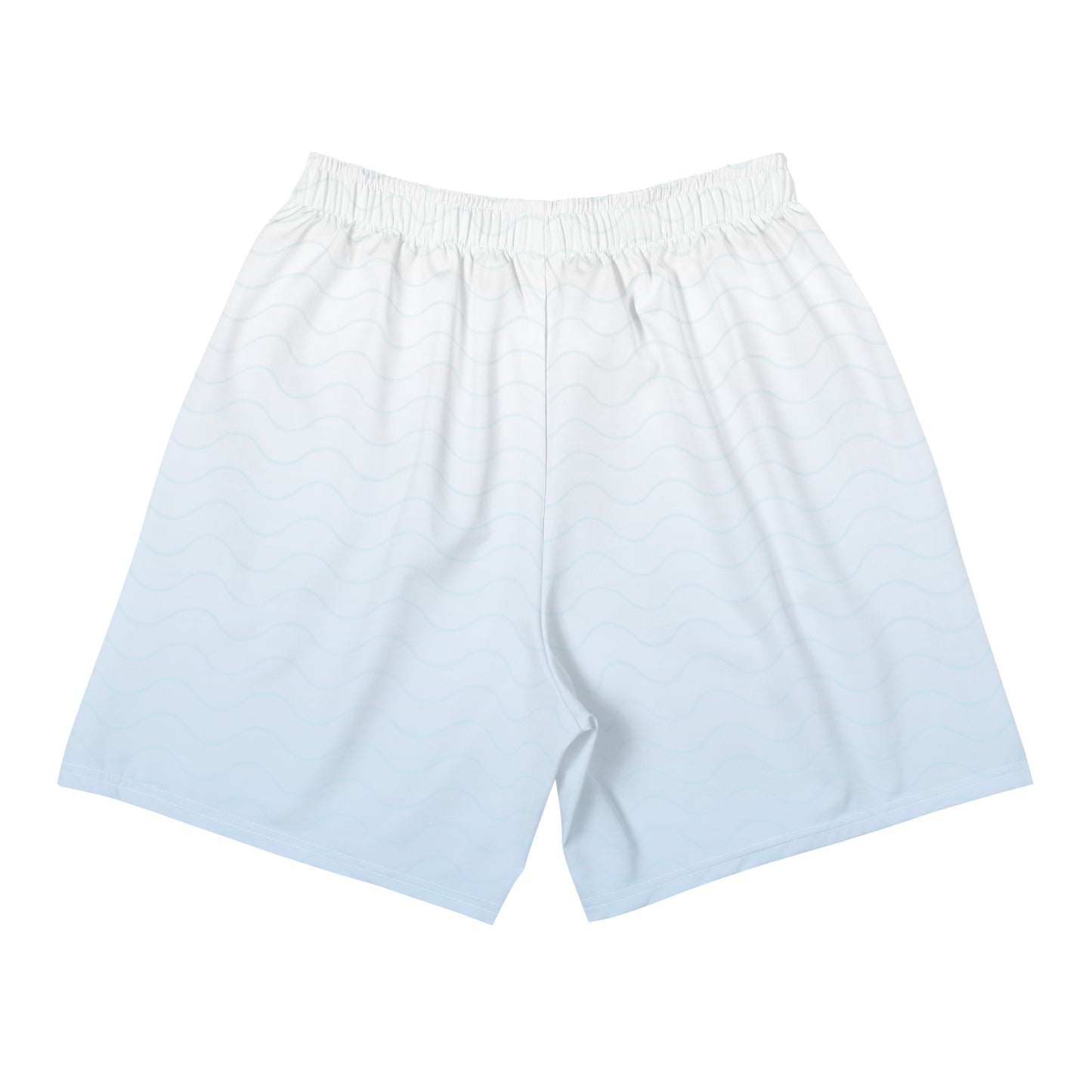 MFShift Unisex Athletic Long Shorts - Blue Wavy Gradient Design