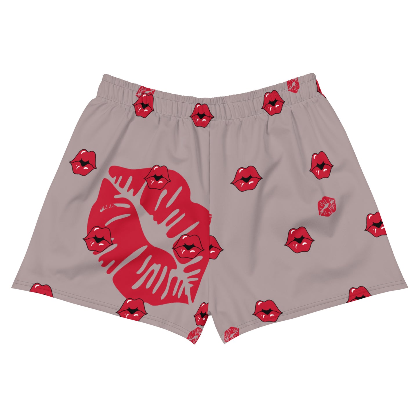 MFShift Kissing Lips Women’s Athletic Shorts: Kissed by Style, Powered by Performance!