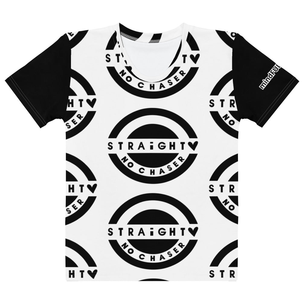 MFShift Women's T-Shirt - Straight Love No Chaser Design | Comfort & Style for a Mindful Shift