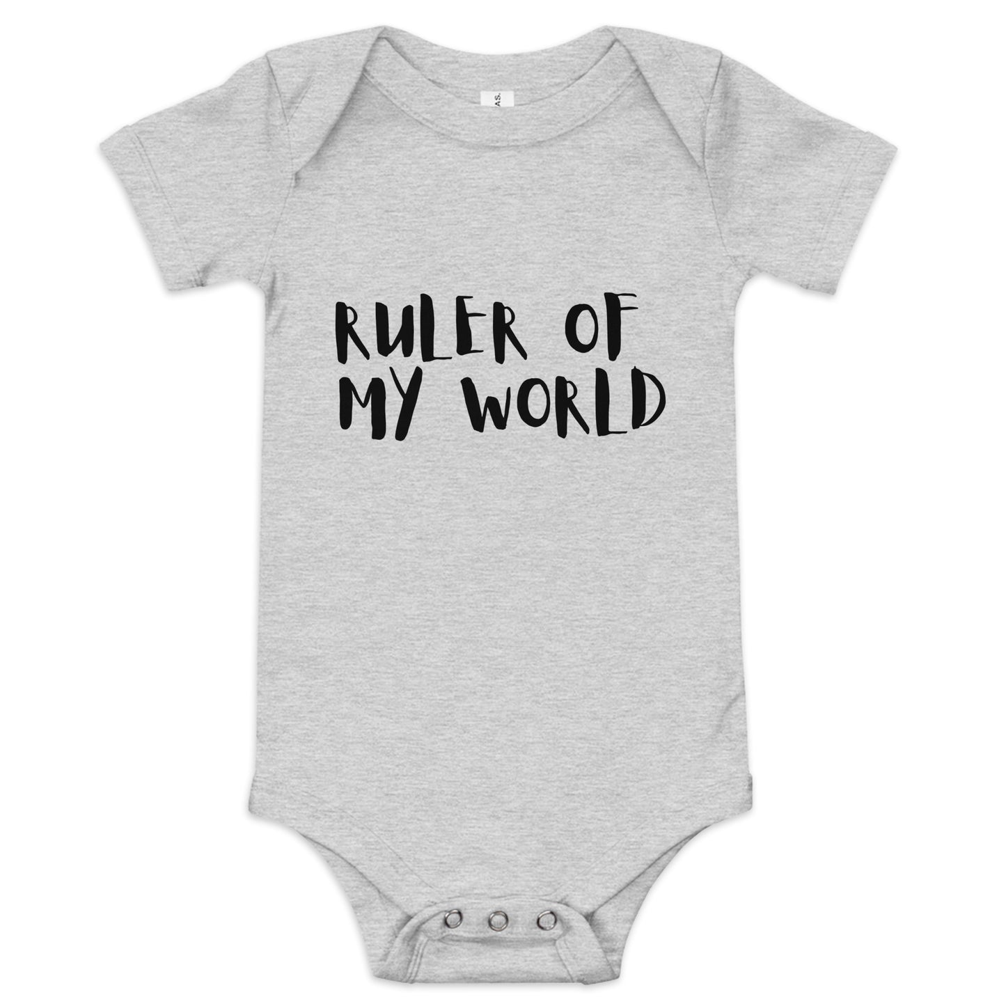 MFShift Baby Short Sleeve One Piece - Ruler Of My World (white)