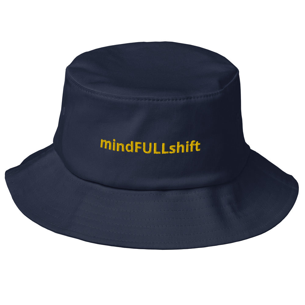 MFShift Old School Bucket Hat - Embrace Timeless Style & Mindful Shifts (white)