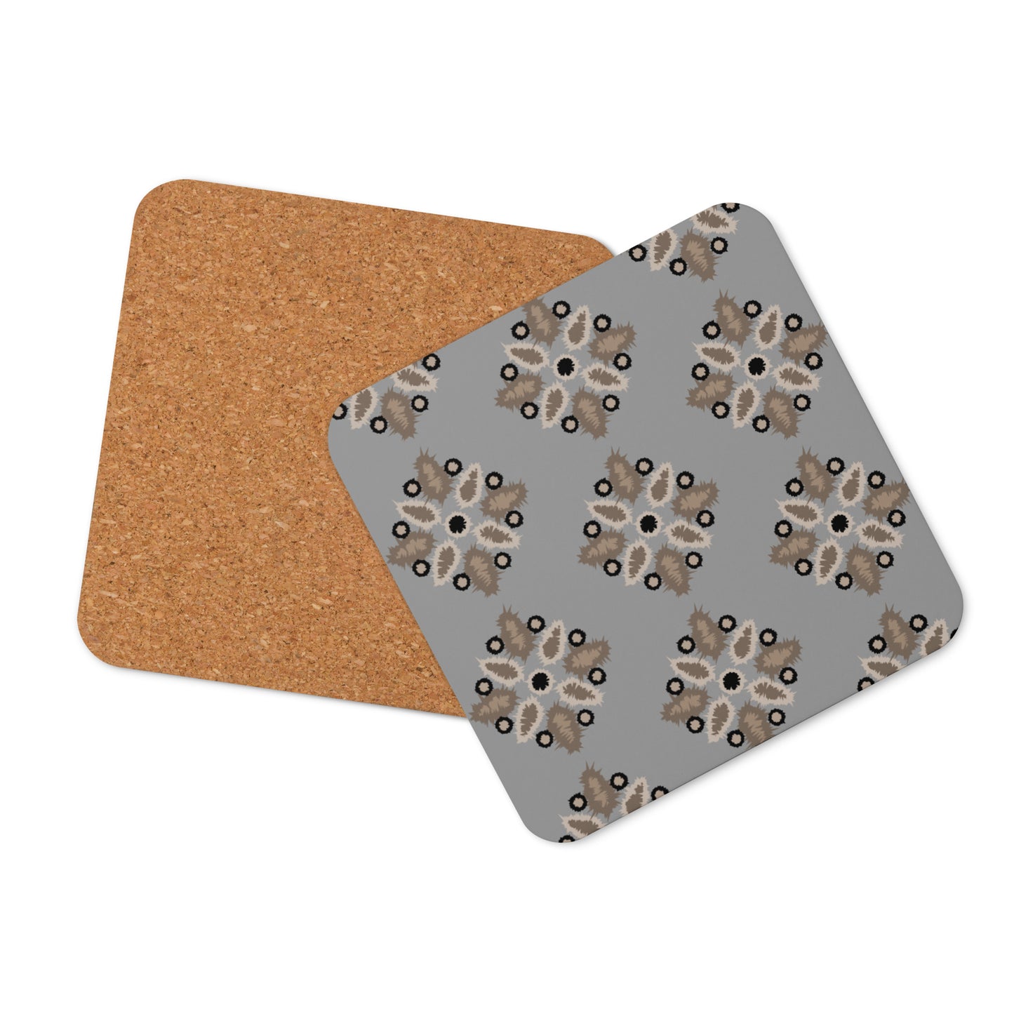 MFShift Rhythmic Diamond Pattern Cork-Back Coaster - Elevate Your Space with Unique Style