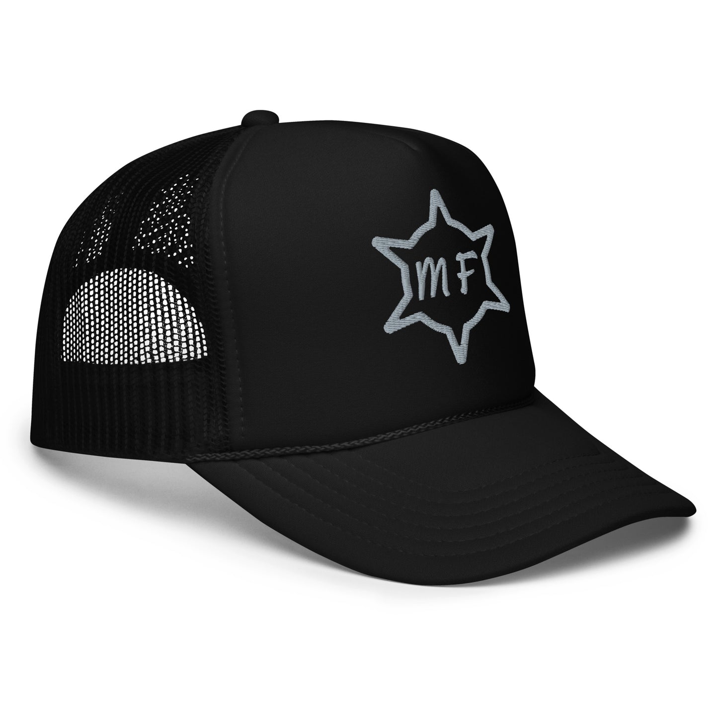 MFShift Foam Trucker Hat: Ride the Wave of Style! (white/black)