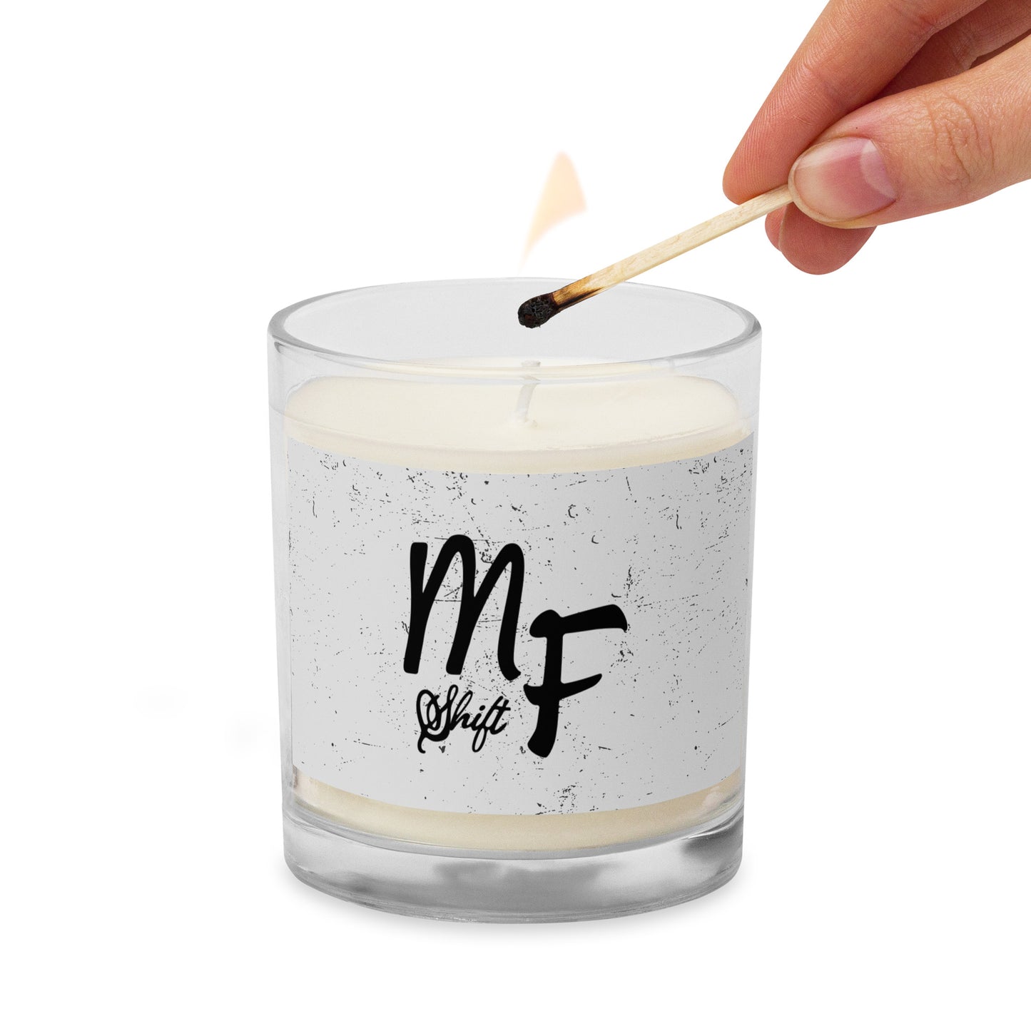 MFShift Glass Jar Soy Wax Candle with Logo - Illuminate Your Space with Mindful Elegance