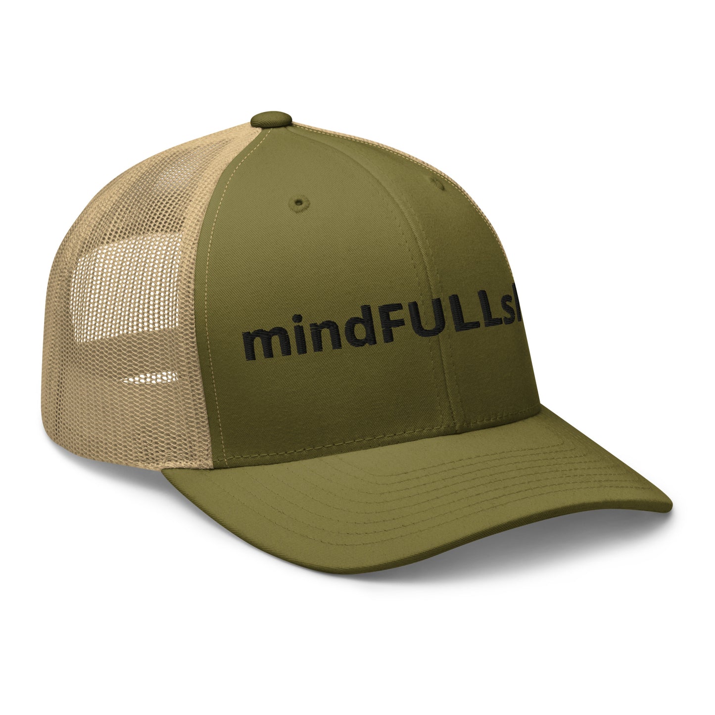 MFShift Trucker Cap – Classic Comfort with mindFULLshift Embroidery (orange/khaki)