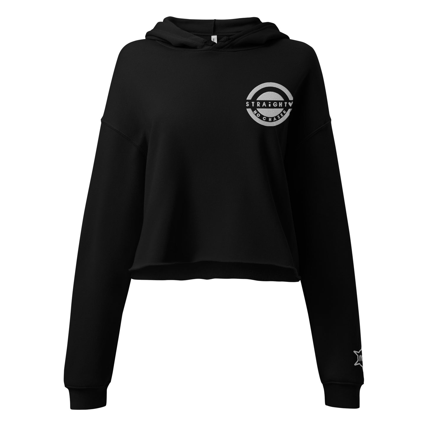 MFShift Straight Love No Chaser Crop Hoodie: Spread Love in Style! (storm)