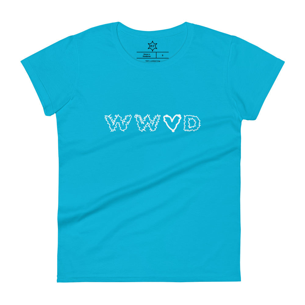 MFShift Women's Short Sleeve T-Shirt - 'W W Love D' (black)