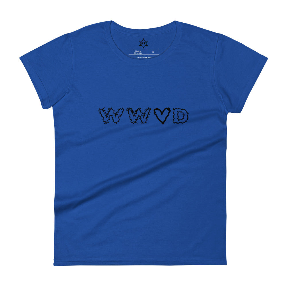 MFShift Women's Short Sleeve T-Shirt - 'W W Love D' (heather gray)