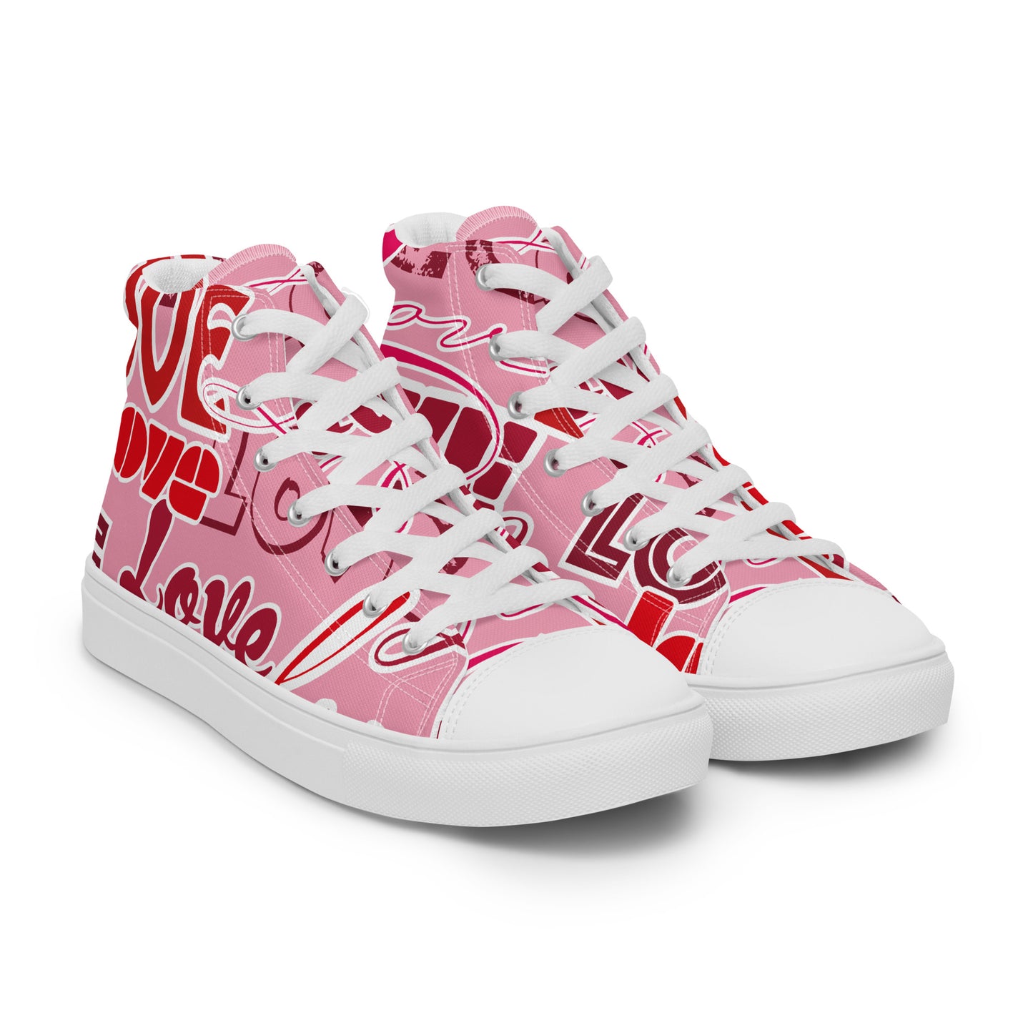 MFShift Women's Canvas Shoes - Love Print All Over