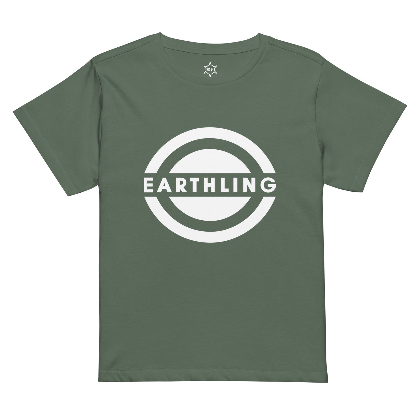 MFShift Women’s Earthling High-Waisted T-Shirt: Embrace Your Cosmic Spirit! (red sorbet)