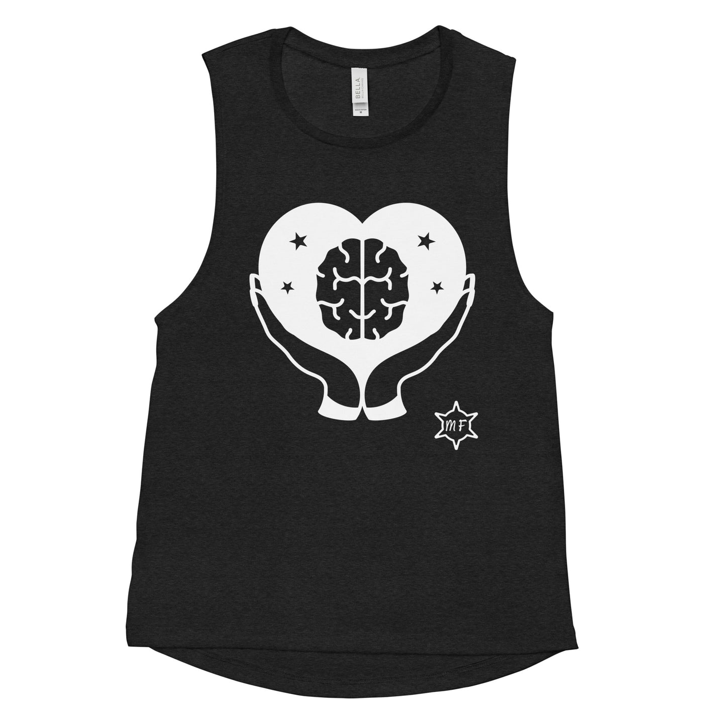 MFShift Ladies Muscle Tank - Handle Your Brain with Love Design