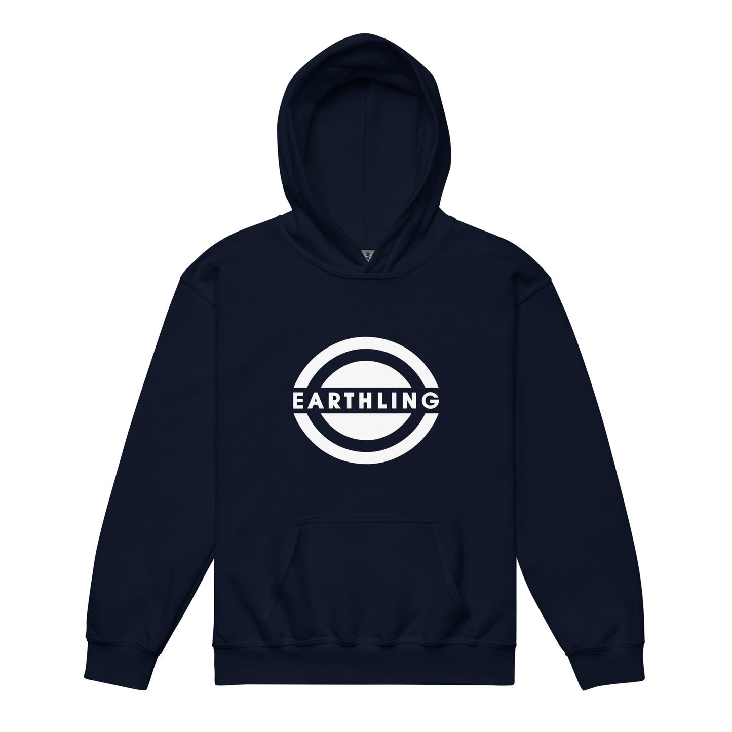 MFShift Youth 'Earthling' Heavy Blend Hoodie: Cosmic Comfort for Young Explorers! (royal blue)