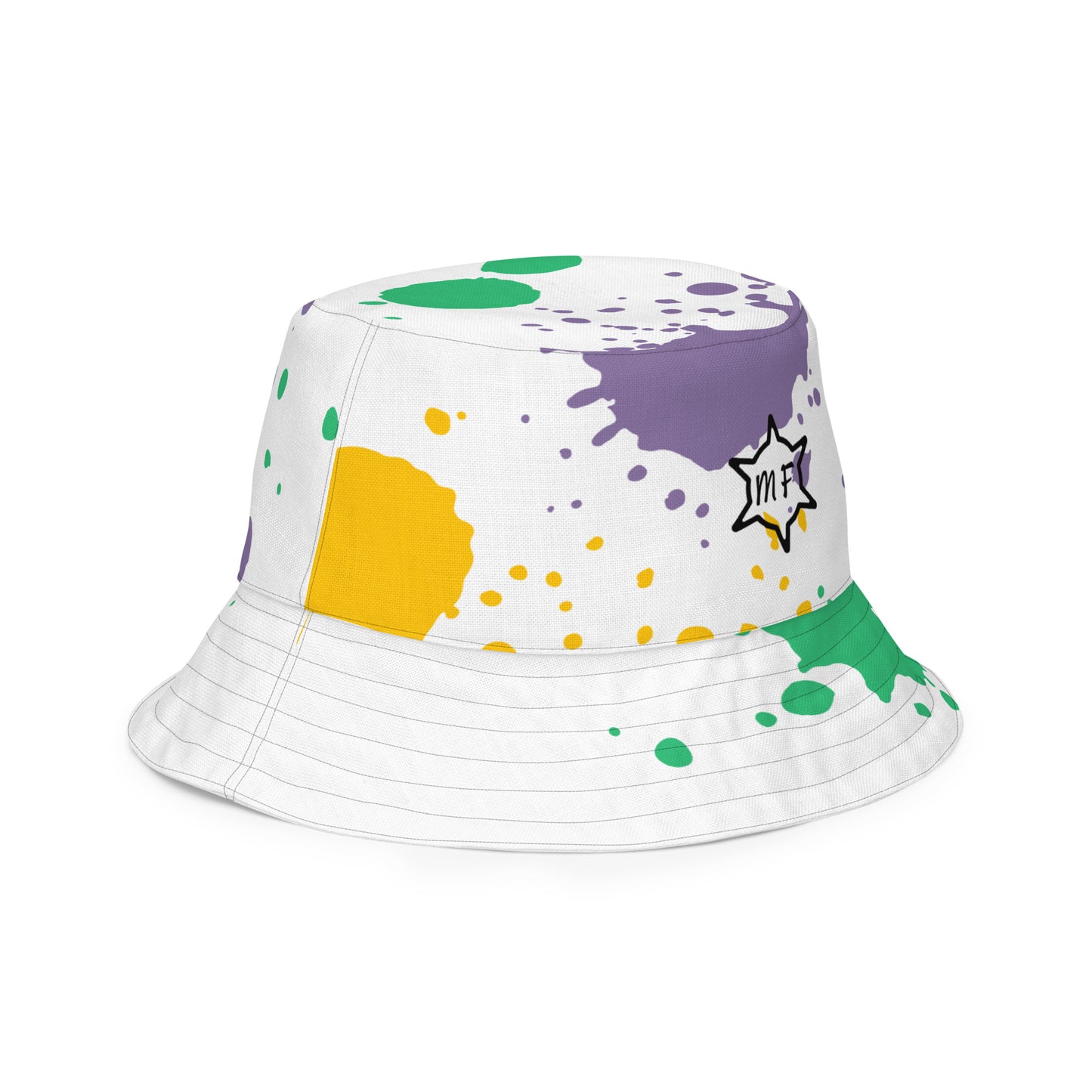 MFShift Reversible Bucket Hat - Paint Splatter & Rainbow of Love Design